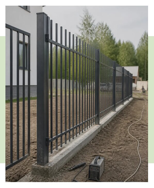 Изготовление и монтаж забора из профильной трубы в Губахе